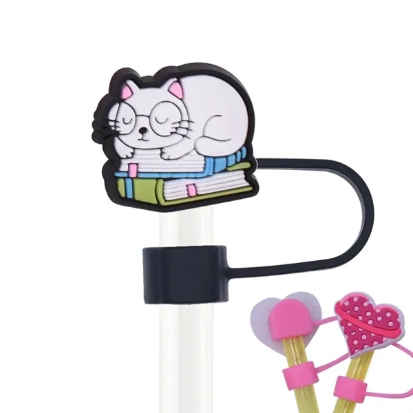 Reusable Cute Cat Straw Toppers Drinking Covers - Reusable Cute Cat Straw Toppers Drinking Covers - Image 2 of 11