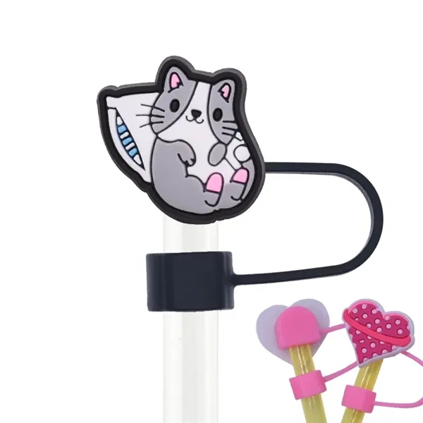 Reusable Cute Cat Straw Toppers Drinking Covers - Reusable Cute Cat Straw Toppers Drinking Covers - Image 3 of 11