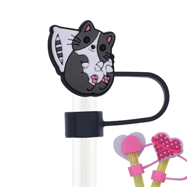 Reusable Cute Cat Straw Toppers Drinking Covers - Reusable Cute Cat Straw Toppers Drinking Covers - Image 4 of 11
