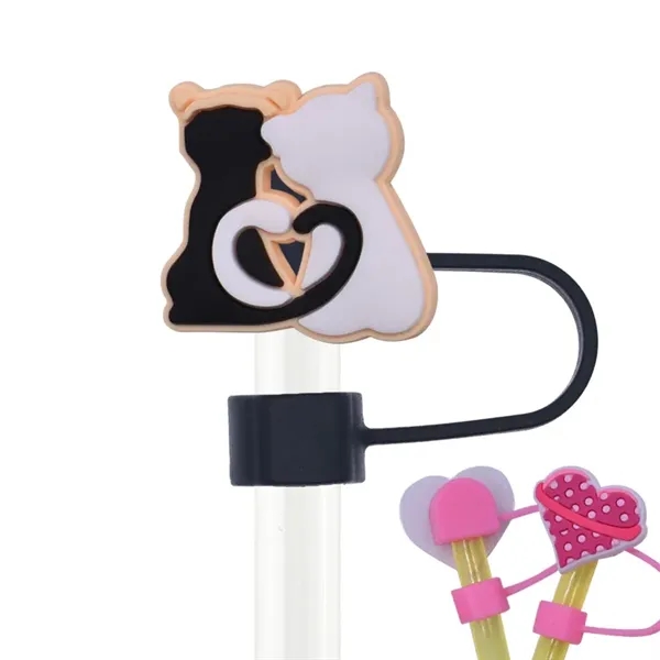 Reusable Cute Cat Straw Toppers Drinking Covers - Reusable Cute Cat Straw Toppers Drinking Covers - Image 8 of 11