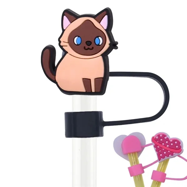 Reusable Cute Cat Straw Toppers Drinking Covers - Reusable Cute Cat Straw Toppers Drinking Covers - Image 9 of 11