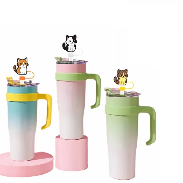 Reusable Cute Cat Straw Toppers Drinking Covers - Reusable Cute Cat Straw Toppers Drinking Covers - Image 11 of 11