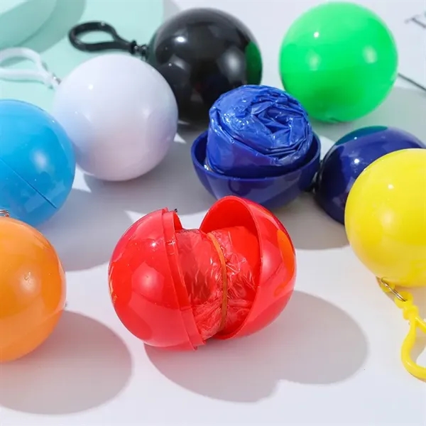 Spherical Portable Disposable Rain Poncho - Spherical Portable Disposable Rain Poncho - Image 2 of 6