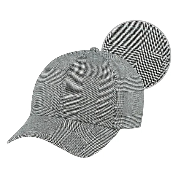 Six Panel Polyester Plaid & Spandex Cap - Six Panel Polyester Plaid & Spandex Cap - Image 4 of 7