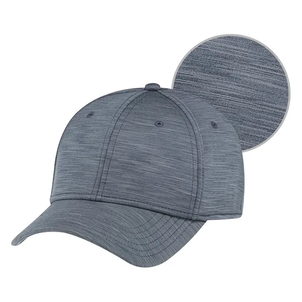 Six Panel Polyester Marl & Spandex Baseball Cap - Six Panel Polyester Marl & Spandex Baseball Cap - Image 5 of 10