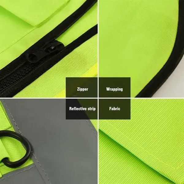 Workwear Reflective Safety Vest With Pockets - Workwear Reflective Safety Vest With Pockets - Image 2 of 5