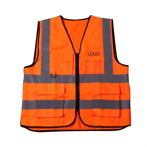 Workwear Reflective Safety Vest With Pockets - Workwear Reflective Safety Vest With Pockets - Image 3 of 5