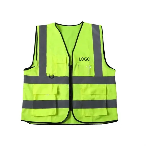 Workwear Reflective Safety Vest With Pockets - Workwear Reflective Safety Vest With Pockets - Image 4 of 5