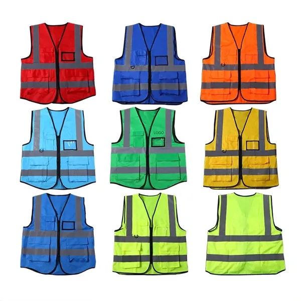 Workwear Reflective Safety Vest With Pockets - Workwear Reflective Safety Vest With Pockets - Image 5 of 5