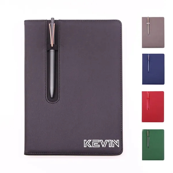 B5 Simple PU Notebook with Pen Slot for Office Use - B5 Simple PU Notebook with Pen Slot for Office Use - Image 0 of 4