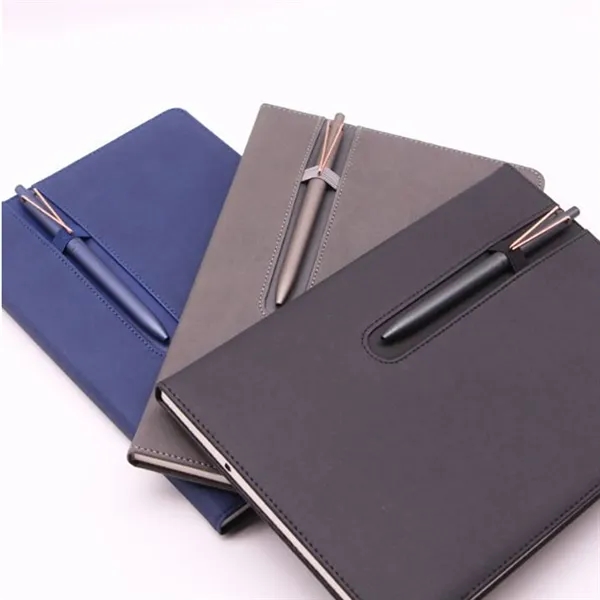 B5 Simple PU Notebook with Pen Slot for Office Use - B5 Simple PU Notebook with Pen Slot for Office Use - Image 2 of 4