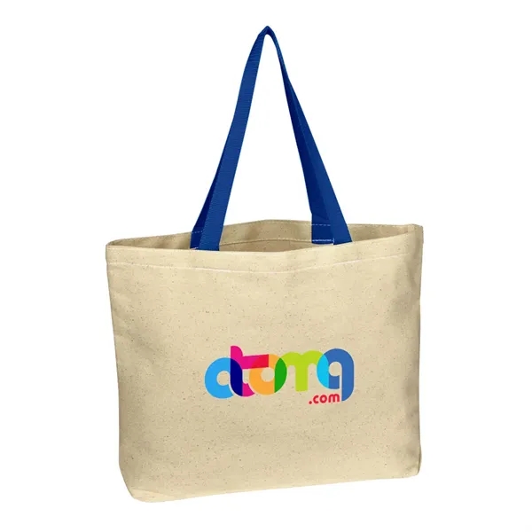 Full Color Natural Cotton Canvas Tote Bag - Full Color Natural Cotton Canvas Tote Bag - Image 1 of 5