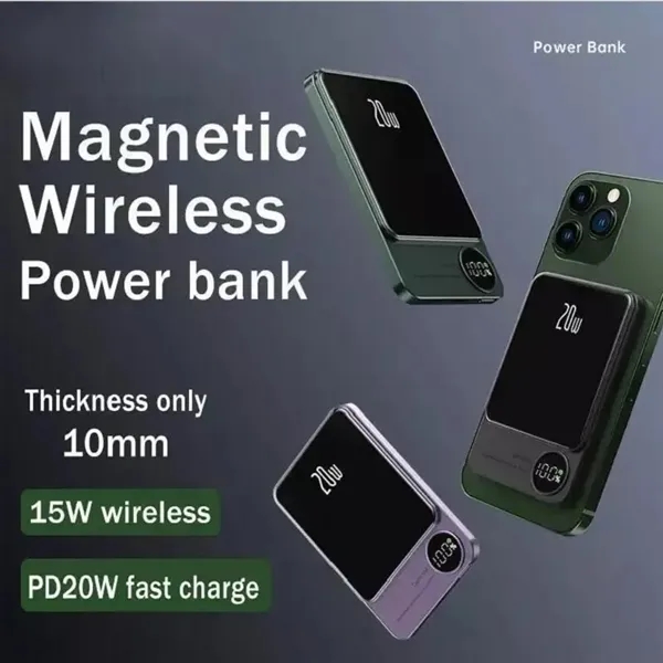 5000mAh Fast Charging Magnetic Wireless Power Bank - 5000mAh Fast Charging Magnetic Wireless Power Bank - Image 1 of 1