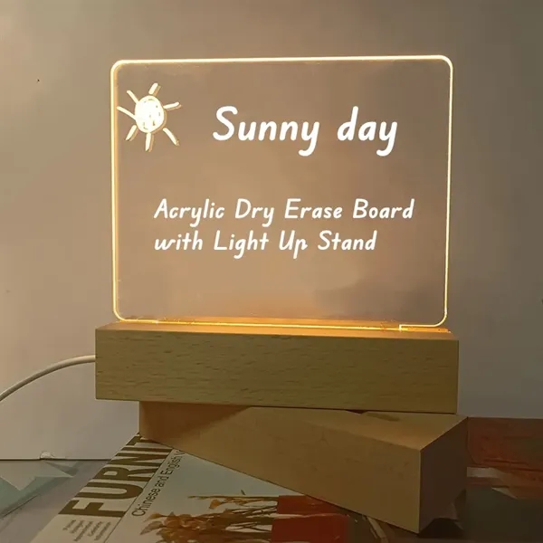 Acrylic Dry Erase Board with Light Up Stand - Acrylic Dry Erase Board with Light Up Stand - Image 0 of 4