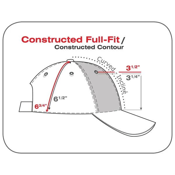 6 Panel Full-Fit Heavyweight Brushed Cotton Drill - 6 Panel Full-Fit Heavyweight Brushed Cotton Drill - Image 5 of 5