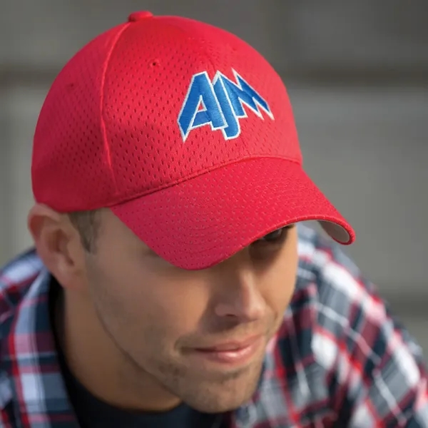 Six Panel Full Fit Jersey Mesh Baseball Cap - Six Panel Full Fit Jersey Mesh Baseball Cap - Image 8 of 11