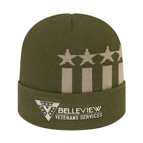 Stars & Stripes Knit Cap with Cuff - Stars & Stripes Knit Cap with Cuff - Image 0 of 4