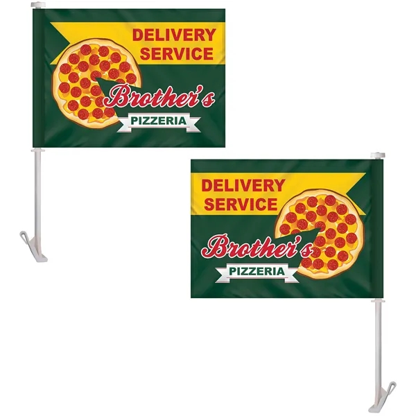 11.5" x 15" Double Sided Custom Car Flag - 11.5" x 15" Double Sided Custom Car Flag - Image 0 of 7