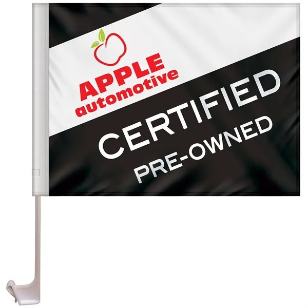 11.5" x 15" Stationary Use Single Reverse Car Flag - 11.5" x 15" Stationary Use Single Reverse Car Flag - Image 0 of 6