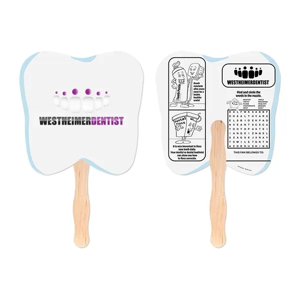 Tooth Shaped Hand Fan - Tooth Shaped Hand Fan - Image 0 of 0
