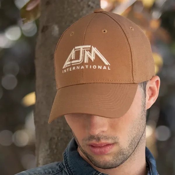6 Panel Constructed Full Fit Duck Canvas Baseball Cap - 6 Panel Constructed Full Fit Duck Canvas Baseball Cap - Image 6 of 8