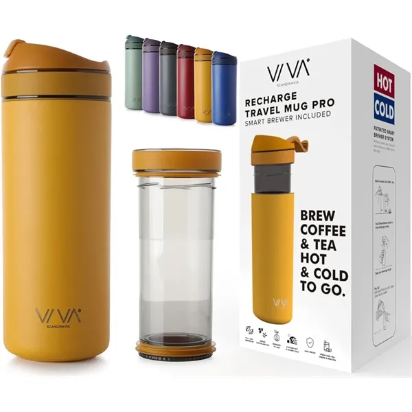 VIVA Recharge Pro Insulated Tea & Coffee Mug Tumbler 18oz - VIVA Recharge Pro Insulated Tea & Coffee Mug Tumbler 18oz - Image 3 of 7
