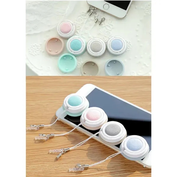 Macaron Mobile Phone Screen Eyeglass Cleaner Wipe w/Keychain - Macaron Mobile Phone Screen Eyeglass Cleaner Wipe w/Keychain - Image 2 of 2
