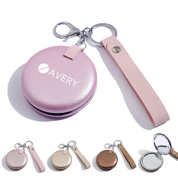 Compact Mirror With Keychain - Compact Mirror With Keychain - Image 0 of 4