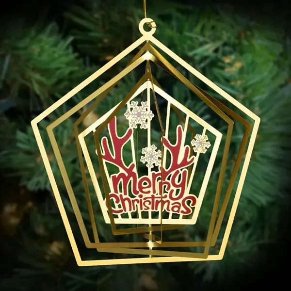 Custom Gold 3D Rotation Ornaments - Custom Gold 3D Rotation Ornaments - Image 0 of 3