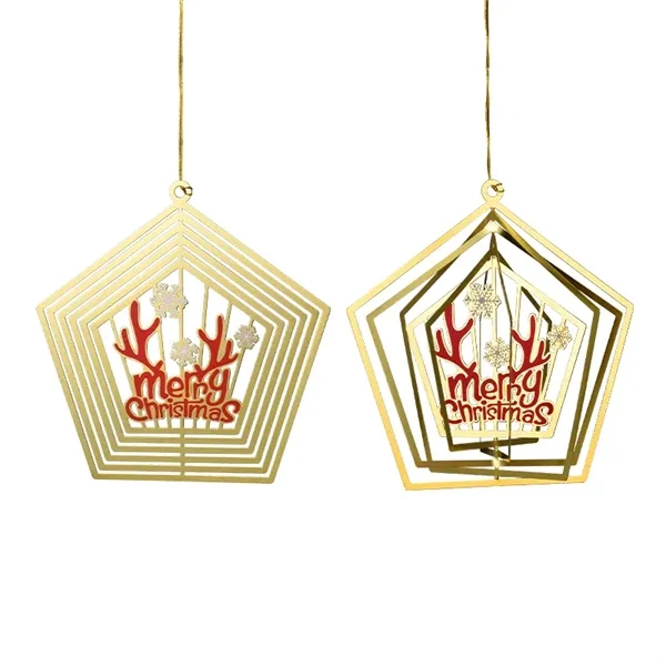 Custom Gold 3D Rotation Ornaments - Custom Gold 3D Rotation Ornaments - Image 1 of 3