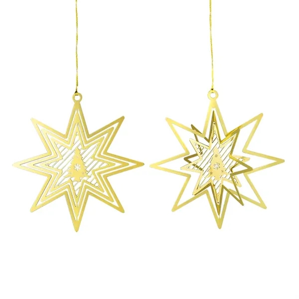 Custom Gold 3D Rotation Ornaments - Custom Gold 3D Rotation Ornaments - Image 3 of 3