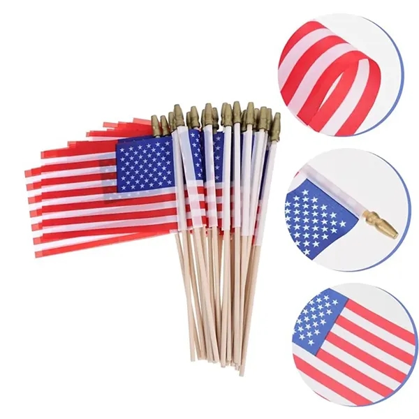 5 " x 8 " Small Handheld American Stick Flags - 5 " x 8 " Small Handheld American Stick Flags - Image 0 of 6