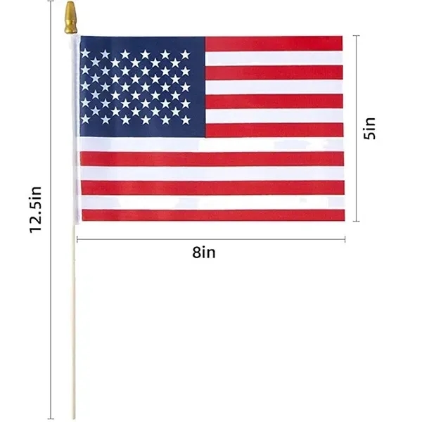 5 " x 8 " Small Handheld American Stick Flags - 5 " x 8 " Small Handheld American Stick Flags - Image 1 of 6