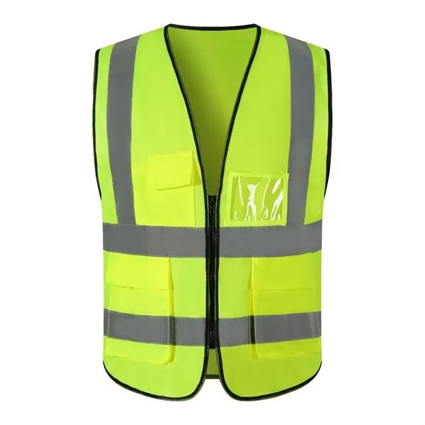 Multi Pockets High Visibility Reflective Safety Vests - Multi Pockets High Visibility Reflective Safety Vests - Image 1 of 2