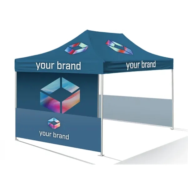 10'x15' Expo Package with Printed Top, Wall and Rail skirts - 10'x15' Expo Package with Printed Top, Wall and Rail skirts - Image 1 of 2