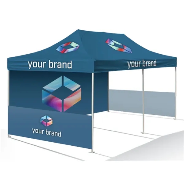 10'x20' Expo Package with Printed Top, Wall and Rail skirts - 10'x20' Expo Package with Printed Top, Wall and Rail skirts - Image 1 of 2
