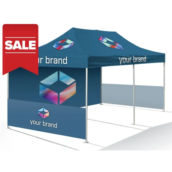 10'x20' Expo Package with Printed Top, Wall and Rail skirts - 10'x20' Expo Package with Printed Top, Wall and Rail skirts - Image 0 of 2