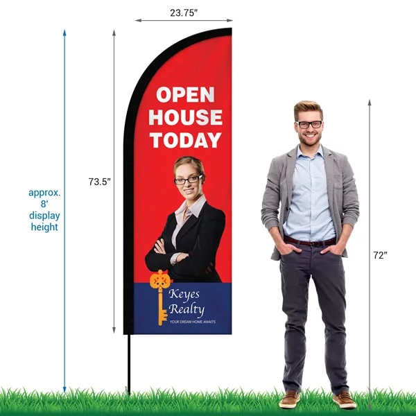 24 - Hour 6' Single Reverse Half Drop Banner w/ Hardware Set - 24 - Hour 6' Single Reverse Half Drop Banner w/ Hardware Set - Image 5 of 12