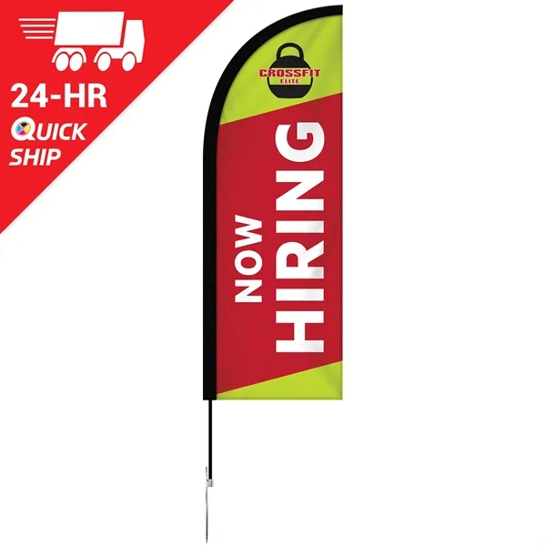 24 - Hour 6' Single Reverse Half Drop Banner w/ Hardware Set - 24 - Hour 6' Single Reverse Half Drop Banner w/ Hardware Set - Image 0 of 12
