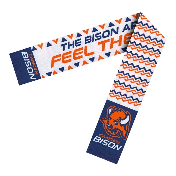 60 Inch Custom Elite Knit Scarf With Fringe - 60 Inch Custom Elite Knit Scarf With Fringe - Image 3 of 7