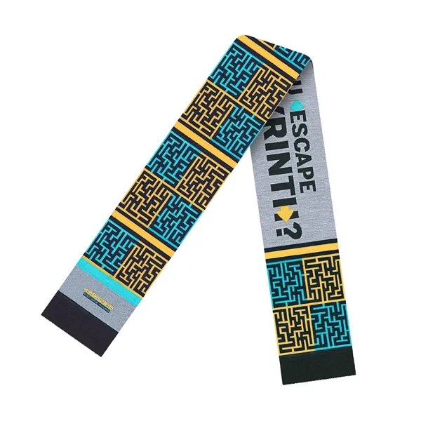 60 Inch Custom Elite Knit Scarf With Fringe - 60 Inch Custom Elite Knit Scarf With Fringe - Image 4 of 7