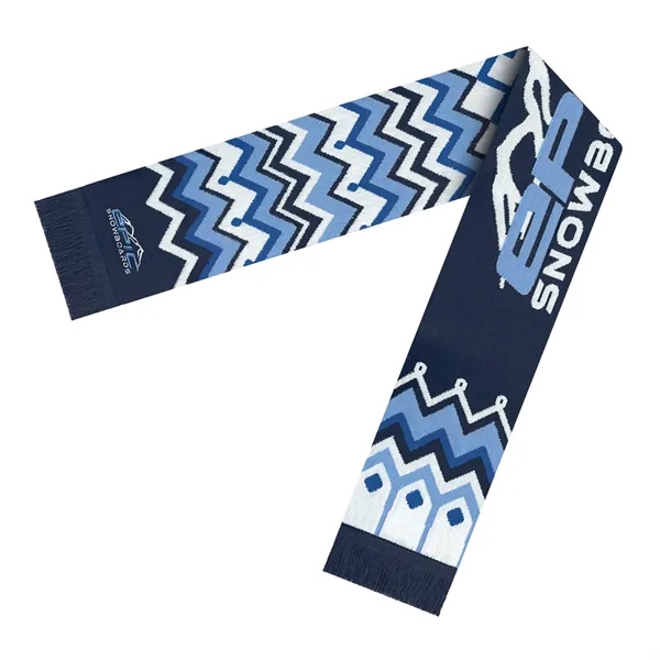 60 Inch Custom Elite Knit Scarf With Fringe - 60 Inch Custom Elite Knit Scarf With Fringe - Image 7 of 7