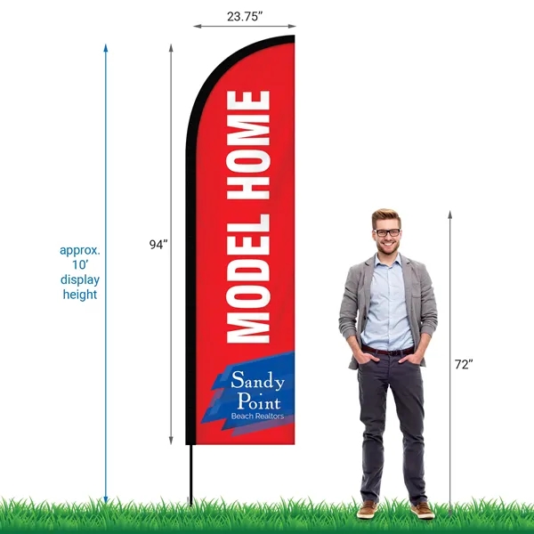 24 - Hour 8' Single Reverse Half Drop Banner w/ Hardware Set - 24 - Hour 8' Single Reverse Half Drop Banner w/ Hardware Set - Image 5 of 12