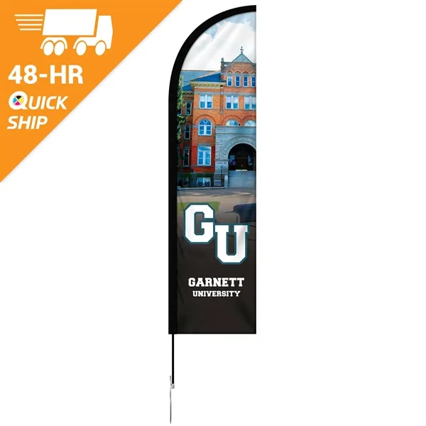 48 - Hour 8' Single Reverse Half Drop Banner w/ Hardware Set - 48 - Hour 8' Single Reverse Half Drop Banner w/ Hardware Set - Image 0 of 12