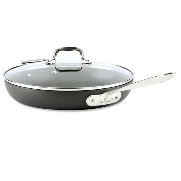 All-Clad HA1 Non-Stick Hard Anodized 12" Fry Pan with Lid - All-Clad HA1 Non-Stick Hard Anodized 12" Fry Pan with Lid - Image 0 of 0
