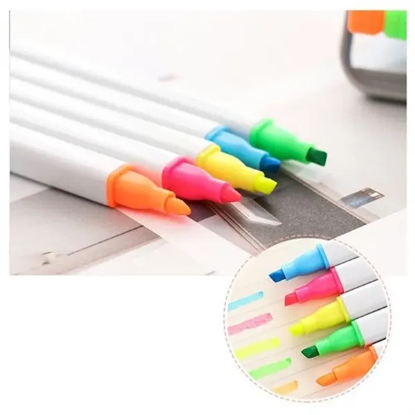 5 PCS Fluorescent Pen Set - 5 PCS Fluorescent Pen Set - Image 4 of 4