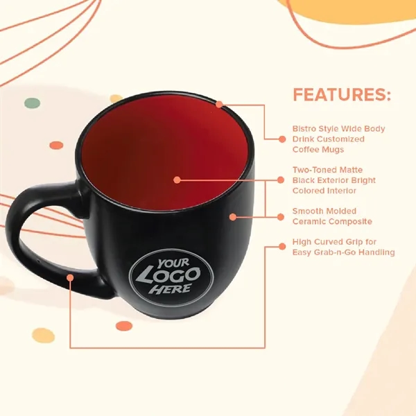 Two-Tone Ceramic Custom Mugs  - 16oz - Two-Tone Ceramic Custom Mugs  - 16oz - Image 4 of 22