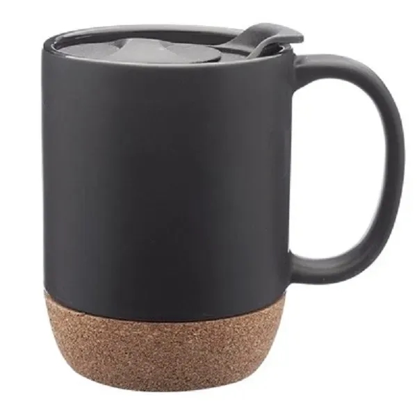 Ceramic Custom Mugs with Cork Bottom  - 13oz - Ceramic Custom Mugs with Cork Bottom  - 13oz - Image 1 of 4