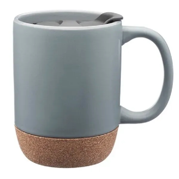 Ceramic Custom Mugs with Cork Bottom  - 13oz - Ceramic Custom Mugs with Cork Bottom  - 13oz - Image 3 of 4