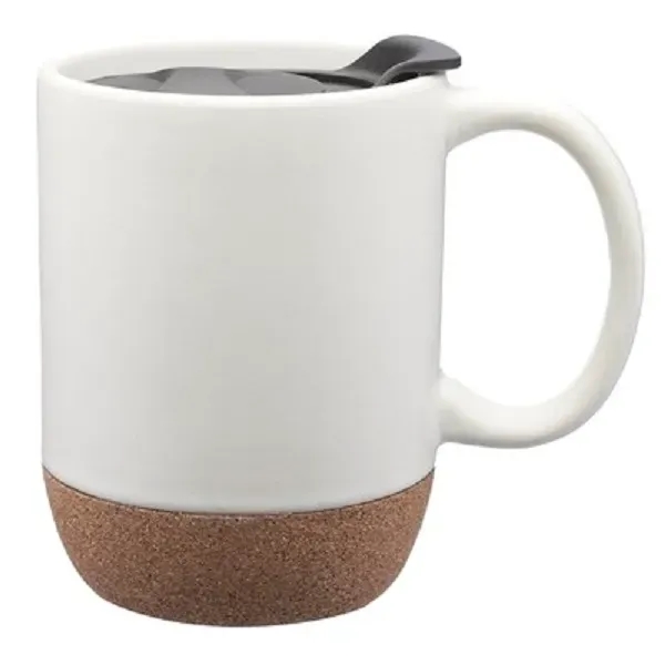 Ceramic Custom Mugs with Cork Bottom  - 13oz - Ceramic Custom Mugs with Cork Bottom  - 13oz - Image 4 of 4